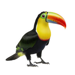 Lifelike Ultra Realistic Photo of a Keel-billed Toucan Bird