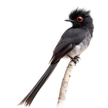 Isolated Studio Shot of a Long-tailed Sibia Bird - Ultra Realistic and Detailed
