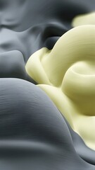 Obraz premium Grey and pale yellow blurred background. Blurry copy space