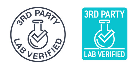 Third-party lab verified - badge in bold line