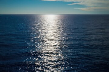 Obraz premium Midnight Blue Textured Ocean View with Vibrant Color Spectrum and Sparkling Shine