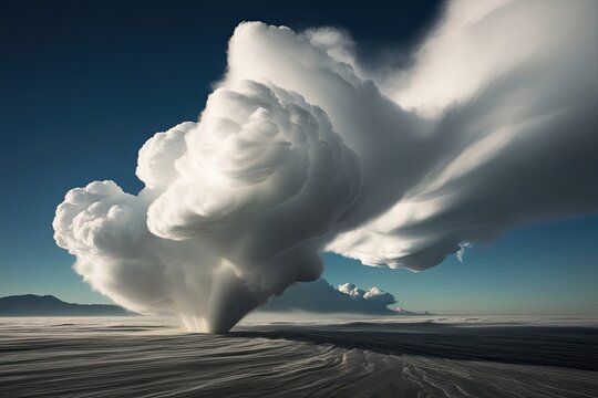 Surreal Wind Dynamics and Ambient Gas Volumes in Illuminated Billowing Clouds