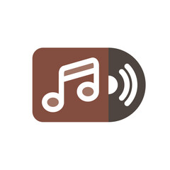 Music Disc, Audio, Music and Sound Flat Icon