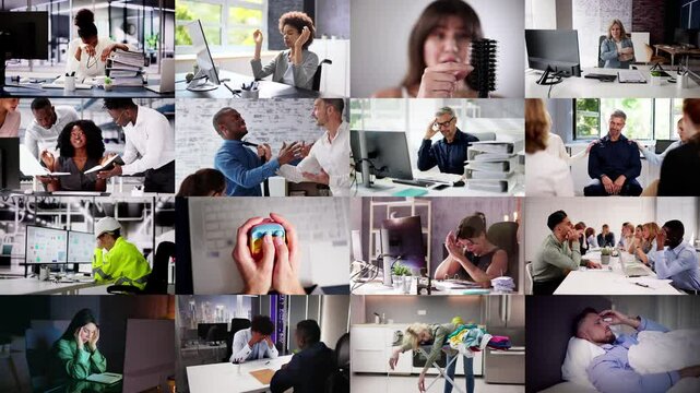 Office Meeting Conflict Argument. Diverse People