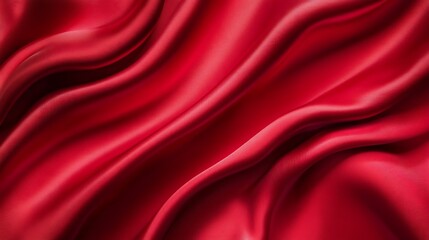 Obraz premium Red Satin Draped Fabric Texture