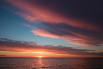 Obraz premium Enchanting Sunrise Glow with Vibrant Dawn Shades and Colorful Essence