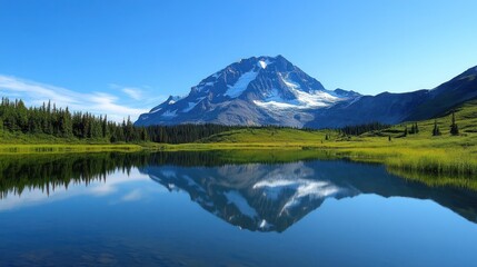 Mountain Reflection in a Serene Lake