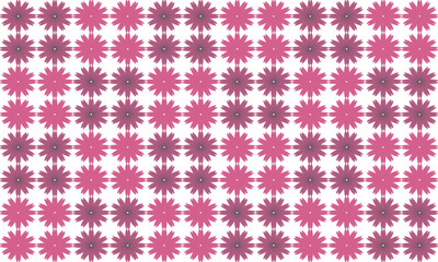 Checkerboard chess seamless pattern with purple pink flowers repeat style, replete image design for fabric printing, dot round purple flower, patter print