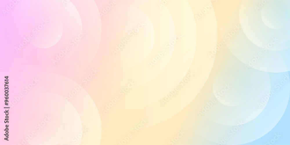 Aufkleber soft rainbow gradation abstract background with light paste colors, wavy concentric effect style. ve