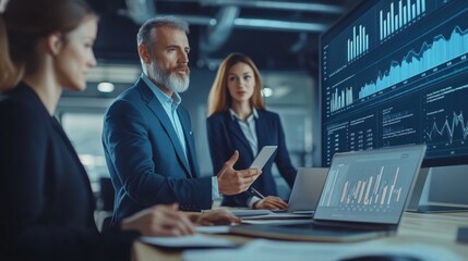 Naklejka premium Business Meeting Analysis