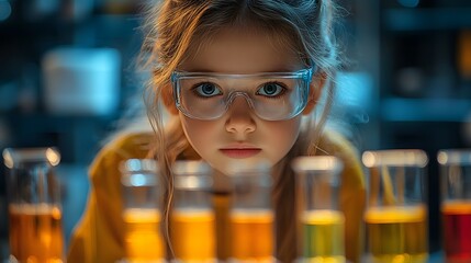 Cropped shot of a Girl scientist fun science experiments for kids, science lab.