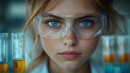 Cropped shot of a Girl scientist fun science experiments for kids, science lab.