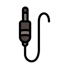 Audio Jack, Audio, Music and Sound Flat Line Icon Set