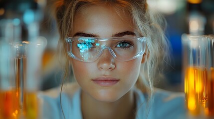 Cropped shot of a Girl scientist fun science experiments for kids, science lab.