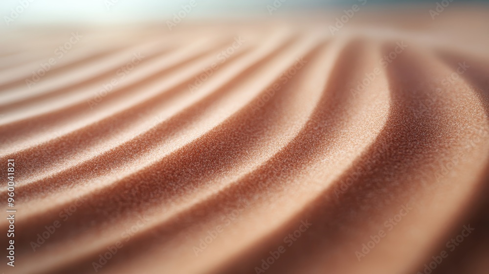 Poster a close-up image of smooth sand textures with a soft focus, showcasing the intricate details and nat