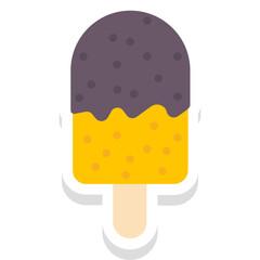 Ice-cream Candy sticker vector icon an isolated background 