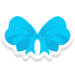 Bowtie sticker vector icon an isolated background 