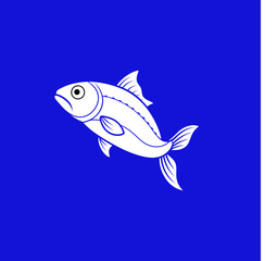 Fototapeta premium Vibrant Fish Vector silhouettes, High Quality Colorful Fish Image for Graphic Design 