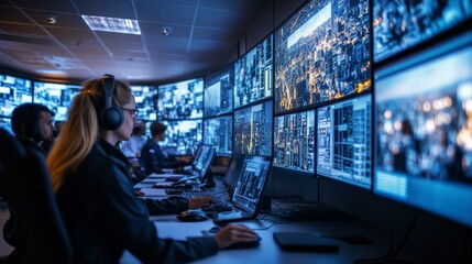 Obraz premium Cyber Security Operations Center