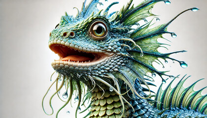 Obraz premium green dragon head