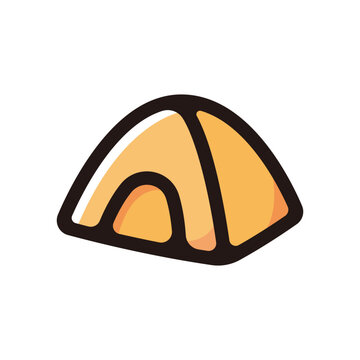 recommend clip art: Camping tent outline icon for graphic design, apps and websites