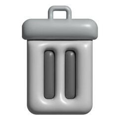 3D icon trash can