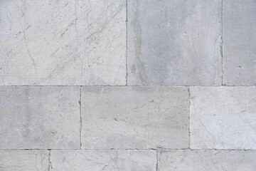 Old medieval white marble wall as background