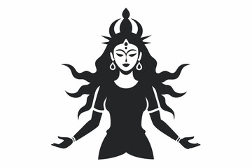 durga puja isolated icon. simple element illustration from india concept icons. durga puja editable logo sign symbol design on white background. can be use for web and mobile
