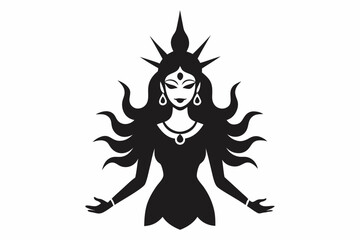 durga puja isolated icon. simple element illustration from india concept icons. durga puja editable logo sign symbol design on white background. can be use for web and mobile
