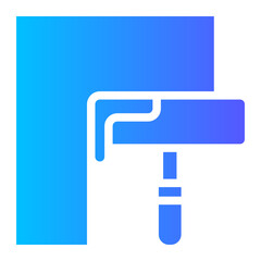paint roller gradient icon