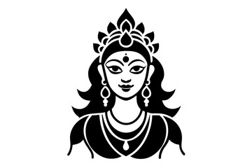 durga puja isolated icon. simple element illustration from india concept icons. durga puja editable logo sign symbol design on white background. can be use for web and mobile
