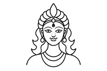 durga puja isolated icon. simple element illustration from india concept icons. durga puja editable logo sign symbol design on white background. can be use for web and mobile