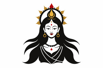 durga puja isolated icon. simple element illustration from india concept icons. durga puja editable logo sign symbol design on white background. can be use for web and mobile