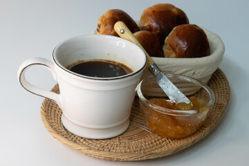 Healthy Food Concept, Wheat Bread with Marmalade Jam