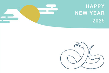 巳年の年賀状テンプレート（2025年）