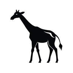 Obraz premium Abstract Giraffe Silhouette Logo Vector Design with a Full Body Illustration for Branding