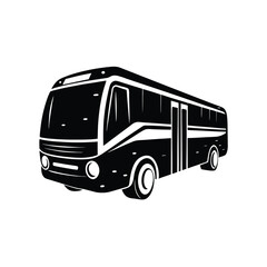 Coach or Bus Vector Design Logo Silhouette Modern Symbol