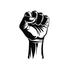 Icon of Fist Vector Design Trendy Logo Silhouette
