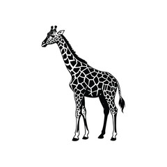 Minimal Giraffe Design Featuring a Vector Logo Icon with a Focus on Simple and Abstract Art