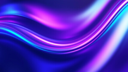 Naklejka premium Abstract dark holographic iridescent neon background fluid liquid glass curved wave background
