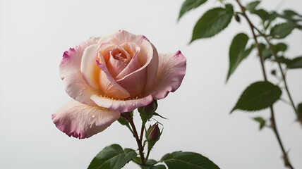 China Rose on white background