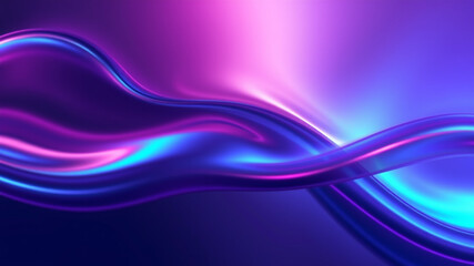 Naklejka premium Abstract dark holographic iridescent neon background fluid liquid glass curved wave background