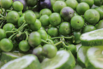 macro fresh traditional Indonesian salad dish