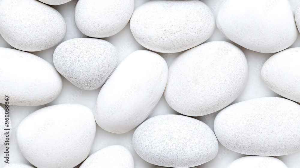 Poster a collection of smooth gray pebbles with hints of color creates a visually appealing texture ideal f
