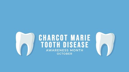 Charcot Marie tooth disease awareness month. Tooth icon motion.