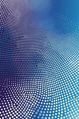 Fototapeta premium A dotted pattern gradient transitioning from deep blue to bright white, symbolizing the passage of time 
