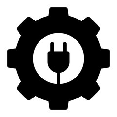 electricity glyph icon