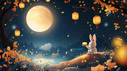 mooncakes, mid-autumn festival, rabbit