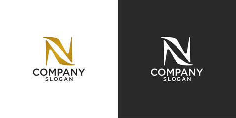 letter N abstract monogram logo vector design