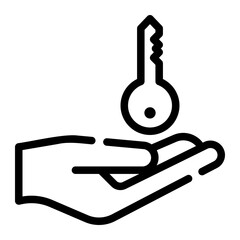 home key line icon